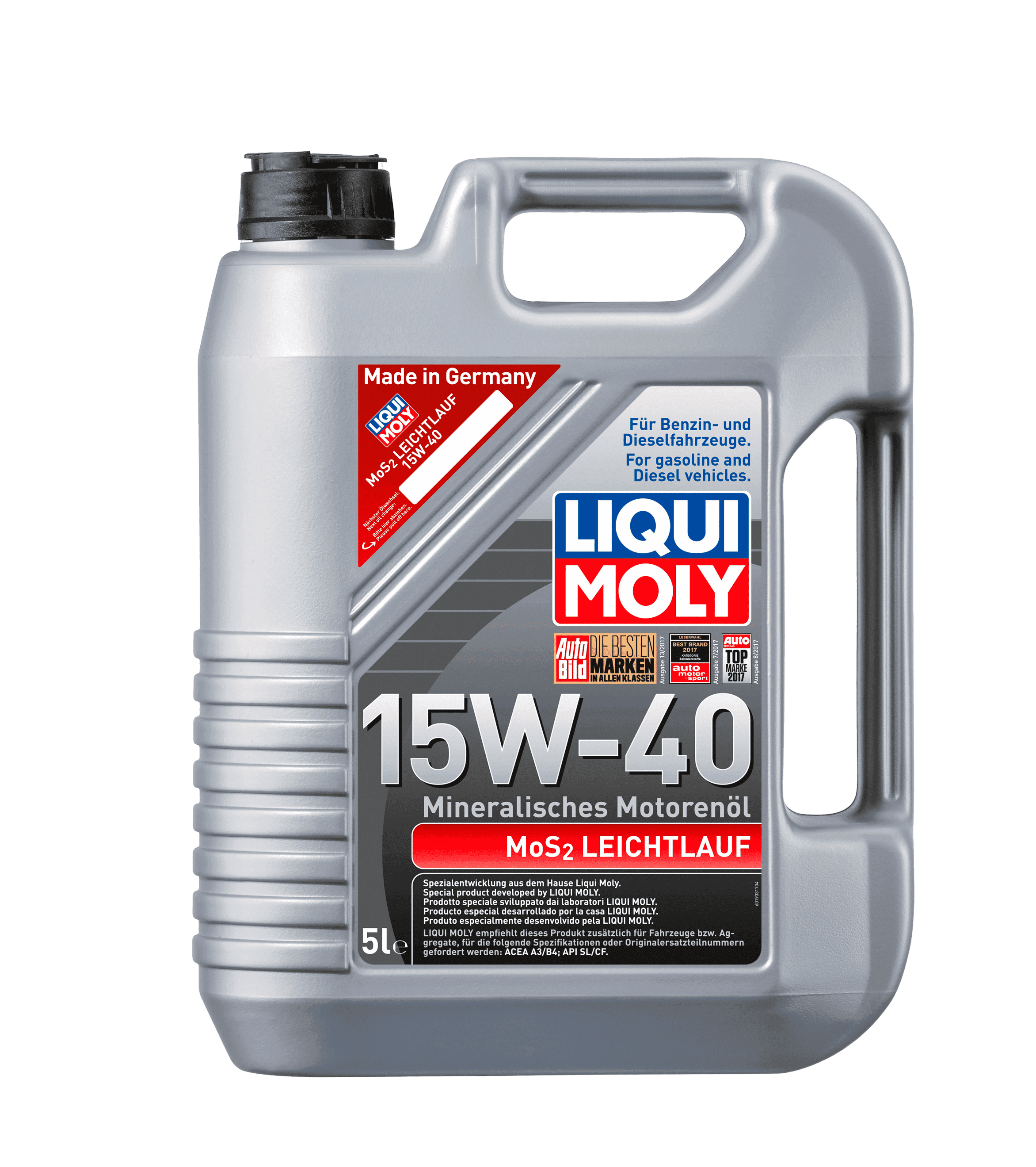 Моторное масло Liqui Moly MoS2 Leichtlauf 15W-40, 5л (LiquiMoly: 1933)